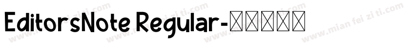 EditorsNote Regular字体转换